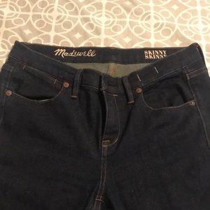 Madewell skinny skinny dark denim skinny jeans